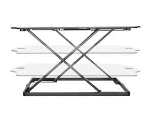 EZUP 32x22 Height Adjustable Sit/Stand Desk Surface Riser, 32" wide Tabletop Sit Stand Desk Converter, Monitor Laptop Platform Work Station - Durable White Top EZUP 32x22 Height Adjustable Sit/Stand Desk Surface Riser, 32" wide Tabletop Sit Stand Desk Converter, Monitor Laptop Platform Work Station - Durable White Top