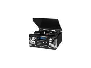 VICTROLA V50200BK V50 S RETRO RECORD PLAYER WITH BLUETOOTH AND CD PLAYER USB BLACK VICTROLA V50200BK V50 S RETRO RECORD PLAYER WITH BLUETOOTH AND CD PLAYER USB BLACK