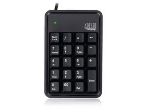 Adesso 19-Key Usb Numeric Keypad ,Built-In 3-Port Usb Hubs , Durable Mechnical Adesso 19-Key Usb Numeric Keypad ,Built-In 3-Port Usb Hubs , Durable Mechnical