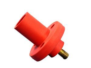 Leviton Red ECT 15 Series Threaded Stud Cam Plug Receptacle 125A 600V 15R21-R Leviton Red ECT 15 Series Threaded Stud Cam Plug Receptacle 125A 600V 15R21-R