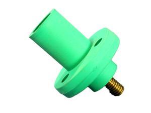 Leviton 15R21-G 15 Series Taper Nose, Male, Panel Receptacle, Cam-Type, Threated Stud, Type 3R "While-in-Use", Green Leviton 15R21-G 15 Series Taper Nose, Male, Panel Receptacle, Cam-Type, Threated Stud, Type 3R "While-in-Use", Green