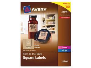 Avery Square Print-to-the-Edge Labels 2 x 2 Kraft Brown 300/Pack 22846 Avery Square Print-to-the-Edge Labels 2 x 2 Kraft Brown 300/Pack 22846