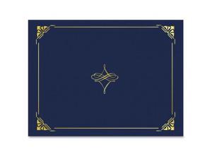Geographics Gold Foil Border Certificate Holder - Letter - 8 1/2" x 11" Sheet Size - Linen - Blue, Gold - Recycled - 5 / Geographics Gold Foil Border Certificate Holder - Letter - 8 1/2" x 11" Sheet Size - Linen - Blue, Gold - Recycled - 5 /