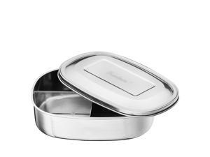 Bruntmor Trois 3 Section 18/10 Stainless Steel kids Lunch Box & Food Container, 17oz Bruntmor Trois 3 Section 18/10 Stainless Steel kids Lunch Box & Food Container, 17oz