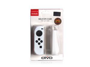 OIVO Nintendo Switch Joy-Con Gel Guards Silicone Case Anti-Slip Protective Cover Skins for Switch - White OIVO Nintendo Switch Joy-Con Gel Guards Silicone Case Anti-Slip Protective Cover Skins for Switch - White
