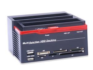 IDE SATA Hard Drive HDD Dock Docking Docking Station One Button Backup + Card Reader USB 2.0 For 2.5" 3.5" IDE PATA SATA HDD SSD, Capacity 4TB Support, Offline Clone OTC - RTP892 IDE SATA Hard Drive HDD Dock Docking Docking Station One Button Backup + Card Reader USB 2.0 For 2.5" 3.5" IDE PATA SATA HDD SSD, Capacity 4TB Support, Offline Clone OTC - RTP892