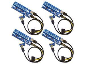 4-Pack Ver006C Mining Dedicated PCIe Riser Cable Card Riser Adapter Cryptocurrency PCI Express 1X to 16X Extender Mining Rig 60cm USB 3.0 6Pin Power 4-Pack Ver006C Mining Dedicated PCIe Riser Cable Card Riser Adapter Cryptocurrency PCI Express 1X to 16X Extender Mining Rig 60cm USB 3.0 6Pin Power