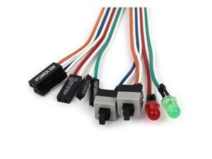20" 2 Pin Connector Momentary Power SW Button Reset HDD Switch Cable with LED Light for PC Computer 20" 2 Pin Connector Momentary Power SW Button Reset HDD Switch Cable with LED Light for PC Computer
