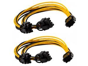 2-Pack 6 pin to 2 x PCIe 8 (6+2) pin Graphics Card PCI-e Express VGA Splitter Power Extension Cable 2-Pack 6 pin to 2 x PCIe 8 (6+2) pin Graphics Card PCI-e Express VGA Splitter Power Extension Cable