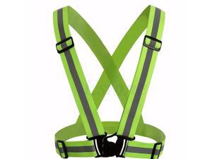 CORN Adjustable Safety Security High Visibility Reflective Vest Gear Stripes Jacket Night Running CORN Adjustable Safety Security High Visibility Reflective Vest Gear Stripes Jacket Night Running