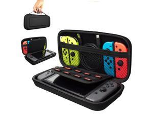 CORN Carrying Case for Nintendo Switch Console & Accessories Black Protective Hard Portable Travel Carry Case Shell Pouch with 9HD Tempered Glass Screen Protector CORN Carrying Case for Nintendo Switch Console & Accessories Black Protective Hard Portable Travel Carry Case Shell Pouch with 9HD Tempered Glass Screen Protector