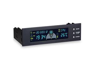 Computer 5.25" Front Panel Bay 3 Channel automatic temperature CPU Case fan speed controller w/ HDD PC Temp Sensor LED Display Computer 5.25" Front Panel Bay 3 Channel automatic temperature CPU Case fan speed controller w/ HDD PC Temp Sensor LED Display