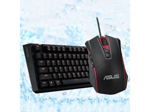 ASUS Ergonomic Design, Cool Exterior Waterproof USB Plug Wired M801Single Color Backlit keyboard, And GT200 4000DPI RGB Gaming Mouse Combo, All 87 Non-conflicting Keys, Red Mechanical - Black ASUS Ergonomic Design, Cool Exterior Waterproof USB Plug Wired M801Single Color Backlit keyboard, And GT200 4000DPI RGB Gaming Mouse Combo, All 87 Non-conflicting Keys, Red Mechanical - Black