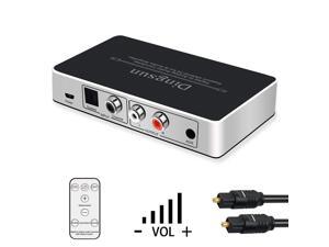 CORN Optical to RCA, Digital to Analog Audio Converter, Optical to Analog Converter with Remote, DAC Converter Support 192KHz/24bit with IR Remote Control, Optical Cable and Power Adapter CORN Optical to RCA, Digital to Analog Audio Converter, Optical to Analog Converter with Remote, DAC Converter Support 192KHz/24bit with IR Remote Control, Optical Cable and Power Adapter