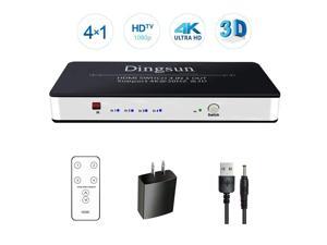 CORN 4 Port HDMI Switcher, HDMI Switch IR Wireless Remote Control HDMI Switch Box Support 4K, 1080P, 3D (4 in 1 Out HDMI Switch) CORN 4 Port HDMI Switcher, HDMI Switch IR Wireless Remote Control HDMI Switch Box Support 4K, 1080P, 3D (4 in 1 Out HDMI Switch)