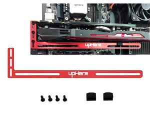upHere Graphics Card GPU Brace Support Video Card Sag Holder/Holster Bracket, Anodized Aerospace Aluminum, Single or Dual Slot Cards (Red) upHere Graphics Card GPU Brace Support Video Card Sag Holder/Holster Bracket, Anodized Aerospace Aluminum, Single or Dual Slot Cards (Red)