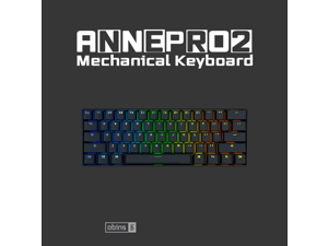 Anne Pro 2 Mechanical Keyboard 60% RGB Wired/ Wireless Bluetooth 4.0 PBT Type-c GATERON Red Switch Anne Pro 2 Mechanical Keyboard 60% RGB Wired/ Wireless Bluetooth 4.0 PBT Type-c GATERON Red Switch