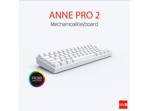 Anne Pro 2 Mechanical Keyboard 60% RGB Wired/ Wireless Bluetooth 4.0 PBT Type-c GATERON Brown Switch-White Anne Pro 2 Mechanical Keyboard 60% RGB Wired/ Wireless Bluetooth 4.0 PBT Type-c GATERON Brown Switch-White