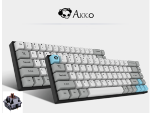 Akko 3068 Silent Version Bluetooth 3.0 and USB Wired Dual Mode 68Keys Cool Exterior Mechanical Keyboard For Office And Game, PBT Keycaps - Cherry MX Brown Akko 3068 Silent Version Bluetooth 3.0 and USB Wired Dual Mode 68Keys Cool Exterior Mechanical Keyboard For Office And Game, PBT Keycaps - Cherry MX Brown