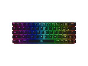 DIERYA Mechanical Gaming Keyboard 60% True RGB Backlit Bluetooth 4.0 USB Wired/Wireless LED 63 Keys Computer Keyboard for Multi-Device iPhone Android Mobile PC Laptop - Black Switch (DK-63) DIERYA Mechanical Gaming Keyboard 60% True RGB Backlit Bluetooth 4.0 USB Wired/Wireless LED 63 Keys Computer Keyboard for Multi-Device iPhone Android Mobile PC Laptop - Black Switch (DK-63)
