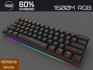 Anne Pro 2 Mechanical Gaming Tenkeyless Keyboard 60% True RGB Backlit - Wired/Wireless Bluetooth 4.0 PBT Type-c Up to 8 Hours Battery Life, Linux Mac Full Keys Programmable (Gateron Brown, Black) Anne Pro 2 Mechanical Gaming Tenkeyless Keyboard 60% True RGB Backlit - Wired/Wireless Bluetooth 4.0 PBT Type-c Up to 8 Hours Battery Life, Linux Mac Full Keys Programmable (Gateron Brown, Black)