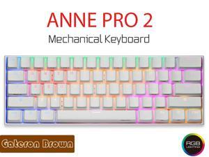 Anne Pro 2 Mechanical Gaming Keyboard TLK 60% True RGB Backlit - Wired/Wireless Bluetooth 4.0 PBT Type-c Up to 8 Hours Extended Battery Life, Linux Mac Full Keys Programmable (Gateron Brown, White) Anne Pro 2 Mechanical Gaming Keyboard TLK 60% True RGB Backlit - Wired/Wireless Bluetooth 4.0 PBT Type-c Up to 8 Hours Extended Battery Life, Linux Mac Full Keys Programmable (Gateron Brown, White)