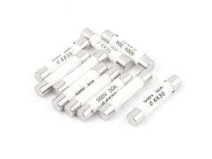 10 Pcs 500V 30A Low Breaking Capacity 6x30mm Cartridge Ceramic Fuses 10 Pcs 500V 30A Low Breaking Capacity 6x30mm Cartridge Ceramic Fuses