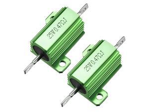 Unique Bargains 25W 0.47 Ohm Aluminium Housing Chassis Mount Wirewound Power Resistor Green 2pcs Unique Bargains 25W 0.47 Ohm Aluminium Housing Chassis Mount Wirewound Power Resistor Green 2pcs