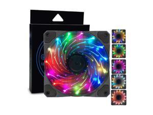 15 Colorful LED Lights Fan Silent Fan 3Pin/4Pin Cooler Fan Radiator 12V Multicolor LED Light Heatsink Computer Case Fan Air Cooling 120mm/12cm 15 Colorful LED Lights Fan Silent Fan 3Pin/4Pin Cooler Fan Radiator 12V Multicolor LED Light Heatsink Computer Case Fan Air Cooling 120mm/12cm