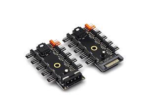 (2 Pack) Chassis Fan Hub CPU Cooling HUB 10 Port 12V 4 Pin Fan PWM Fan Hub SATA Controller,Computer/pc Case Fan controller Power Cable 1 Female to 10 Male 4Pin Fan Hub Splitter Cable for 3Pin&4Pin PWM (2 Pack) Chassis Fan Hub CPU Cooling HUB 10 Port 12V 4 Pin Fan PWM Fan Hub SATA Controller,Computer/pc Case Fan controller Power Cable 1 Female to 10 Male 4Pin Fan Hub Splitter Cable for 3Pin&4Pin PWM