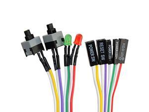 4-in-1 PC Power Reset Switch HDD LED Cable Light Wire Kit Assembly for PC,ATX PC Desktop Case Power On Off Reset Switch Cable with 2 x LED Lights, Computer Case LED Light ATX Power Supply Reset 4-in-1 PC Power Reset Switch HDD LED Cable Light Wire Kit Assembly for PC,ATX PC Desktop Case Power On Off Reset Switch Cable with 2 x LED Lights, Computer Case LED Light ATX Power Supply Reset