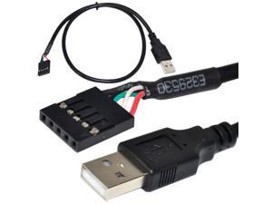 (2 Pack) 5 Pin Motherboard Female Header to USB 2.0 Male Adapter Dupont Extender Cable, USB 2.0 A Male Plug to 1x 5Pin Female 0.1" USB Header PCB Motherboard Cable (2 Pack) 5 Pin Motherboard Female Header to USB 2.0 Male Adapter Dupont Extender Cable, USB 2.0 A Male Plug to 1x 5Pin Female 0.1" USB Header PCB Motherboard Cable