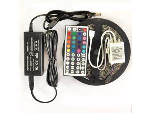 5M 16.4ft 12v SMD RGB 5050 IP65 Waterproof 300 LED Flexible Tape Strip Light + 44 Key Remote Controller + 5A Power Adapter Bundle Kit 5M 16.4ft 12v SMD RGB 5050 IP65 Waterproof 300 LED Flexible Tape Strip Light + 44 Key Remote Controller + 5A Power Adapter Bundle Kit