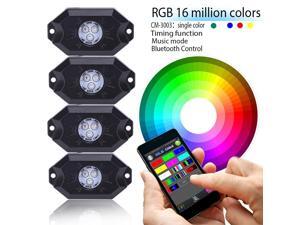 LED4Everything (TM) 4PC RGB LED Multi-Color Offroad Rock Lights Wireless Music Bluetooth Truck Jeep LED4Everything (TM) 4PC RGB LED Multi-Color Offroad Rock Lights Wireless Music Bluetooth Truck Jeep