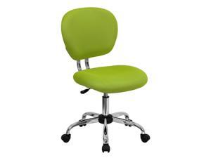 Mid-Back Apple Green Mesh Padded Swivel Task Office Chair with Chrome Base Mid-Back Apple Green Mesh Padded Swivel Task Office Chair with Chrome Base