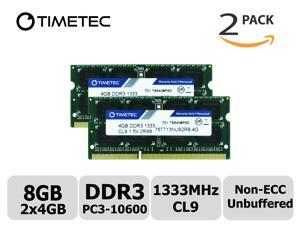 Timetec Hynix IC 8GB KIT (2x4GB) DDR3 1333MHz PC3-10600 Non ECC Unbuffered 1.5V CL9 2Rx8 Dual Rank 204 Pin Sodimm Laptop Notebook Computer Memory Ram Module Upgrade (Low Density 8GB (2x4GB)) Timetec Hynix IC 8GB KIT (2x4GB) DDR3 1333MHz PC3-10600 Non ECC Unbuffered 1.5V CL9 2Rx8 Dual Rank 204 Pin Sodimm Laptop Notebook Computer Memory Ram Module Upgrade (Low Density 8GB (2x4GB))