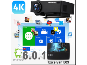 4K Wifi Wireless 1080P HD Android 6.0 LED Projector Smart Home Theater HDMI 8GB 4K Wifi Wireless 1080P HD Android 6.0 LED Projector Smart Home Theater HDMI 8GB