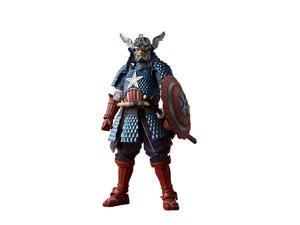 BLUEFIN Bandai Tamashii Nations Meisho Manga Realization Samurai Captain America Action Figure BLUEFIN Bandai Tamashii Nations Meisho Manga Realization Samurai Captain America Action Figure