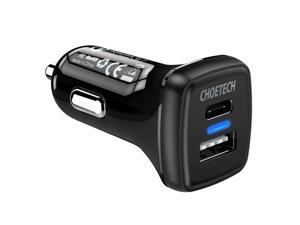 CHOETECH USB C Car Charger w/ Power Delivery / Quick Charge 3.0 /36W Dual USB - Car Charger for Galaxy S9/S9 Plus,Note 8/S8/S8 Plus, iPhone X/XR/ XS MAX,Nintendo Switch, Pixel 2/Pixel XL, LG V30/G6/G5 CHOETECH USB C Car Charger w/ Power Delivery / Quick Charge 3.0 /36W Dual USB - Car Charger for Galaxy S9/S9 Plus,Note 8/S8/S8 Plus, iPhone X/XR/ XS MAX,Nintendo Switch, Pixel 2/Pixel XL, LG V30/G6/G5