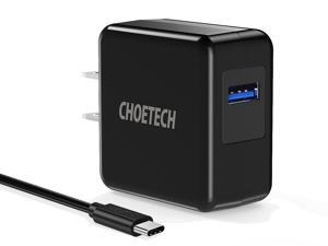 CHOETECH 18W USB Wall Charger, Quick Charge 3.0, Compatible iPhone Xr Xs Max X 8 8 Plus 7 6 6s 5, Samsung Galaxy S9 S8 S9 Plus Note 9 Note 8, LG V30 V20 G5 G6, HTC 10 U11 -Black ( USB C Cable Inclued) CHOETECH 18W USB Wall Charger, Quick Charge 3.0, Compatible iPhone Xr Xs Max X 8 8 Plus 7 6 6s 5, Samsung Galaxy S9 S8 S9 Plus Note 9 Note 8, LG V30 V20 G5 G6, HTC 10 U11 -Black ( USB C Cable Inclued)