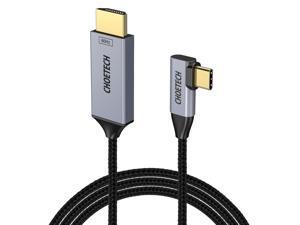 CHOETECH USB C to HDMI Cable 4K@60Hz 90 Degree 6ft Braided USB Type C to HDMI Adapter Cable Thunderbolt 3 Compatible 2018 Macbook Pro, iPad Pro 2018, iMac 2017,Surface Book 2, Galaxy Note 9/S9/S8 Plus CHOETECH USB C to HDMI Cable 4K@60Hz 90 Degree 6ft Braided USB Type C to HDMI Adapter Cable Thunderbolt 3 Compatible 2018 Macbook Pro, iPad Pro 2018, iMac 2017,Surface Book 2, Galaxy Note 9/S9/S8 Plus