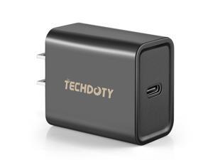 TECHDOTY USB C Wall Charger V/3A 15W Type-C Power Delivery Wall Charger Compatible Nintendo Switch, Google Pixel/Pixel XL, Lumia 950XL/950, Nexus 5X/6P and Type-C 5V Supported Devices (NO Cable) TECHDOTY USB C Wall Charger V/3A 15W Type-C Power Delivery Wall Charger Compatible Nintendo Switch, Google Pixel/Pixel XL, Lumia 950XL/950, Nexus 5X/6P and Type-C 5V Supported Devices (NO Cable)