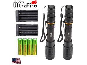 2 Sets 8000 Lumens 5Modes Ultrafire CREE XML T6 LED Flashlight 18650+Charger 2 Sets 8000 Lumens 5Modes Ultrafire CREE XML T6 LED Flashlight 18650+Charger