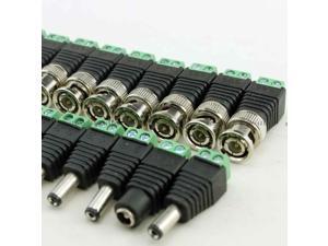 20in1 CAT5 To BNC Coaxial Video Balun 2.1mm Male Female DC Power Connector Kit 20in1 CAT5 To BNC Coaxial Video Balun 2.1mm Male Female DC Power Connector Kit