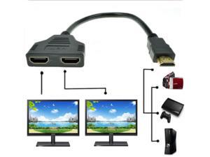 1080P HDMI Port Male to 2 Female 1 In 2 Out Splitter Cable Adapter Converter 1080P HDMI Port Male to 2 Female 1 In 2 Out Splitter Cable Adapter Converter
