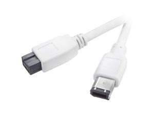 Premium 3Ft 9-Pin to 6-Pin FireWire 800/400 Cable IEEE-1394b 1394 (3 Feet) White Premium 3Ft 9-Pin to 6-Pin FireWire 800/400 Cable IEEE-1394b 1394 (3 Feet) White