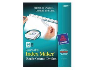 Avery Index Maker Print & Apply Clear Label Double Column Dividers 24-Tab Letter Avery Index Maker Print & Apply Clear Label Double Column Dividers 24-Tab Letter