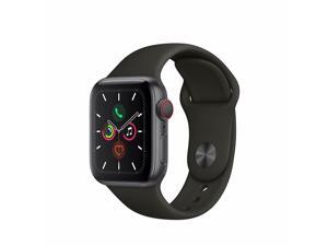 Apple Watch Series 5 40mm GPS + Cellular Space Gray Aluminum Case Black Sport Band MWWQ2LL/A Apple Watch Series 5 40mm GPS + Cellular Space Gray Aluminum Case Black Sport Band MWWQ2LL/A