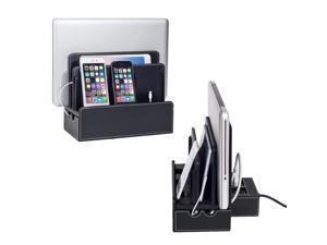 G.U.S. Multi-Device Charging Station Dock & Organizer - Multiple Finishes Available. For Laptops, Tablets, and Phones - Strong Build, SMART Black Leatherette with USB+AC Power Hub (8A/40W) G.U.S. Multi-Device Charging Station Dock & Organizer - Multiple Finishes Available. For Laptops, Tablets, and Phones - Strong Build, SMART Black Leatherette with USB+AC Power Hub (8A/40W)