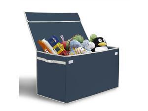 G.U.S. Kids Collapsible Toy Chest with Flip-Top Lid, Large, Orion Blue with Ivory Trim G.U.S. Kids Collapsible Toy Chest with Flip-Top Lid, Large, Orion Blue with Ivory Trim